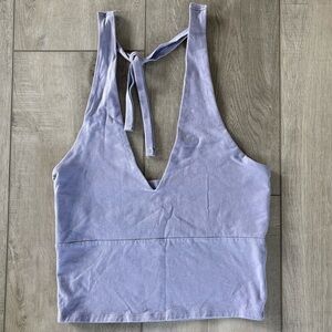 Hollister Purple V-Neck Halter Top
